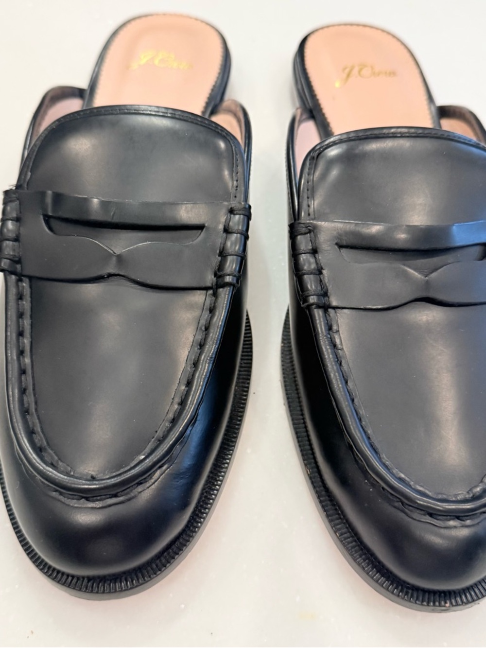 J. Crew Black Leather Backless Loafers - Picture 13 of 13